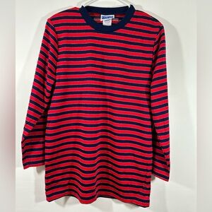 Cape  Cod sports wear Red and Blue Striped Long Sleeve Shirt, pull over USA